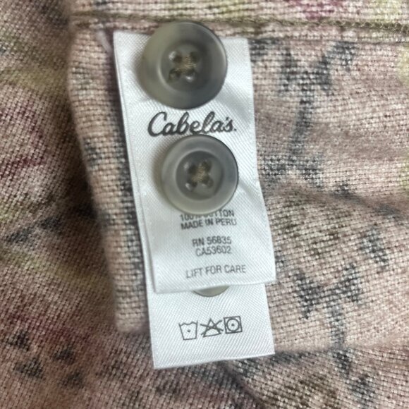 Cabelas Aztec Southwest Patterned Button-Up Shirt Mens Medium Deerskin Soft - Picture 12 of 12